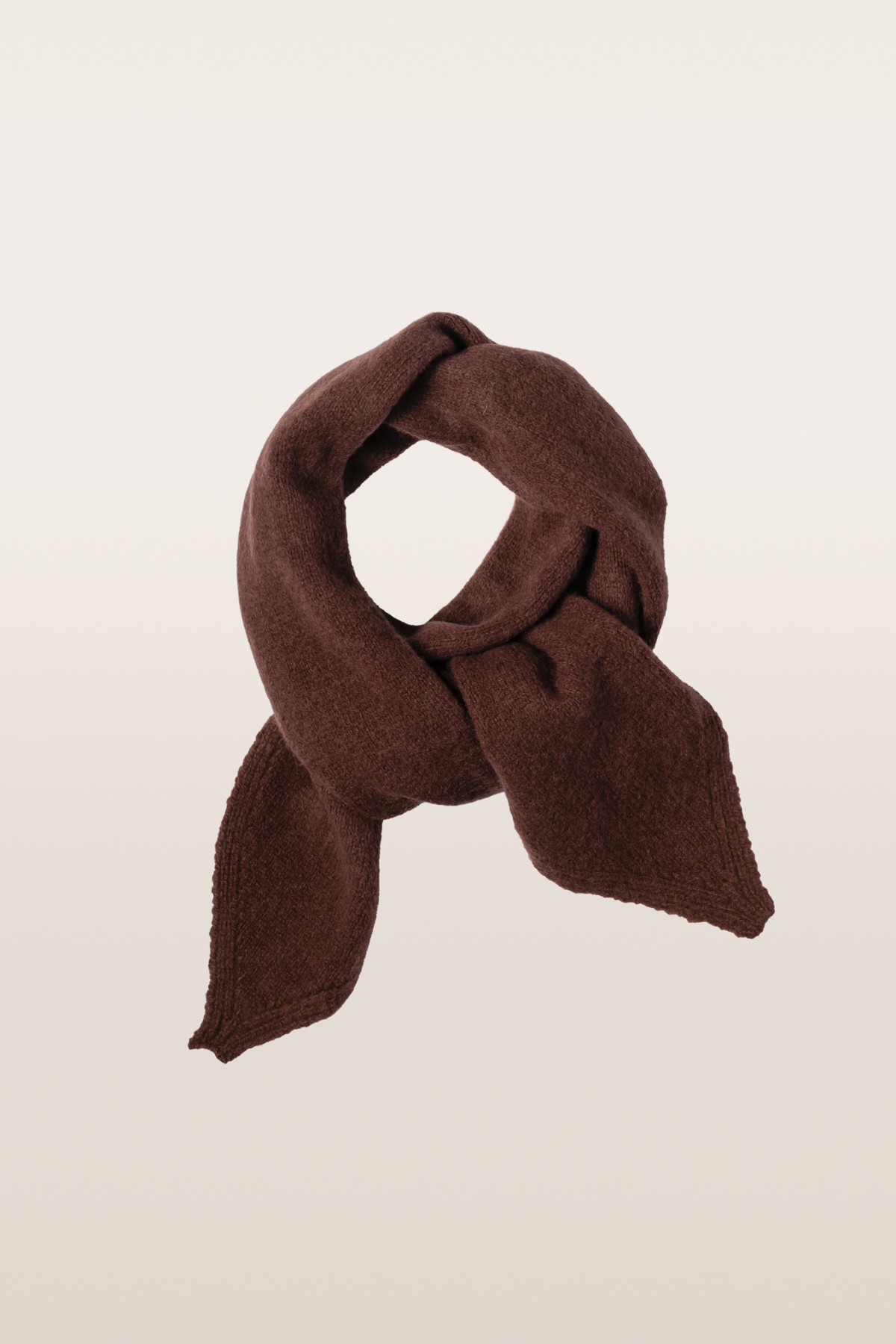 Foulard en laine et cachemire brique | Mardi Editions