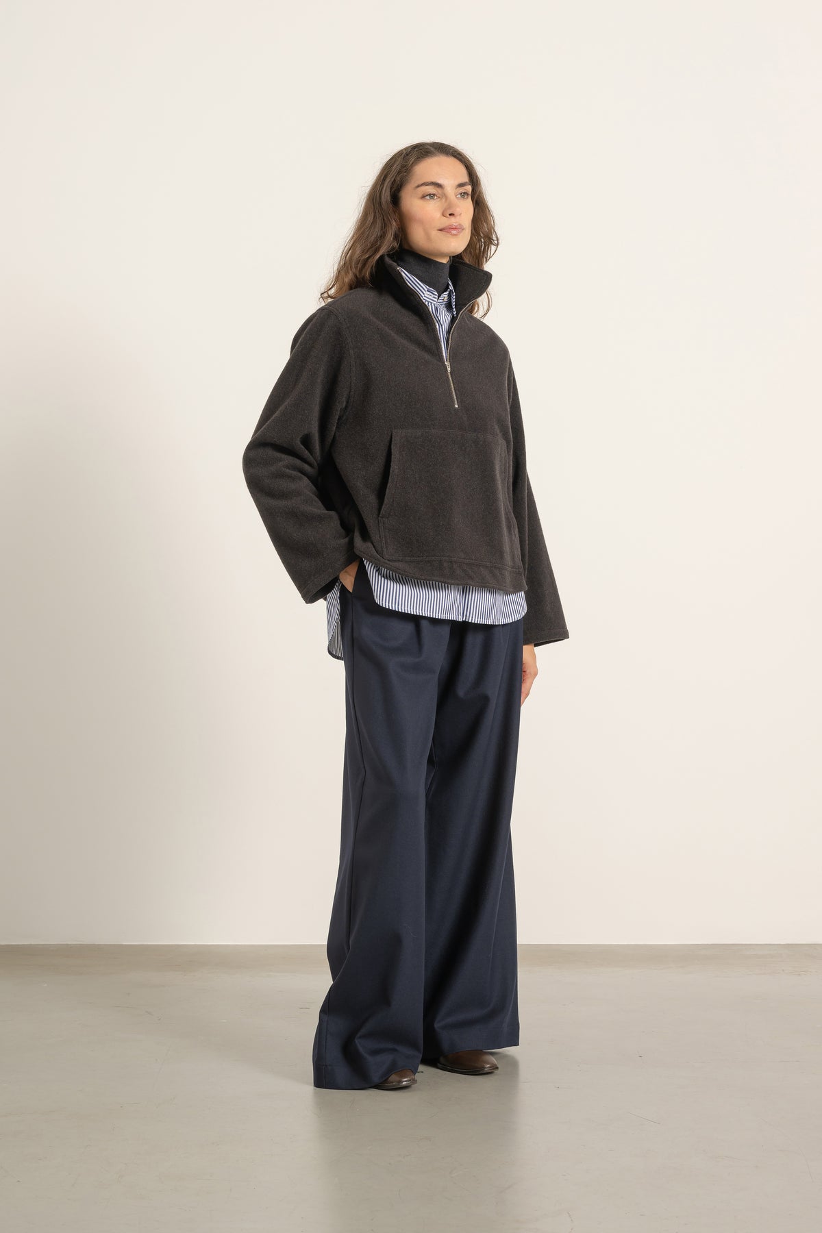 Sweat Simone en laine marron | Mardi Editions