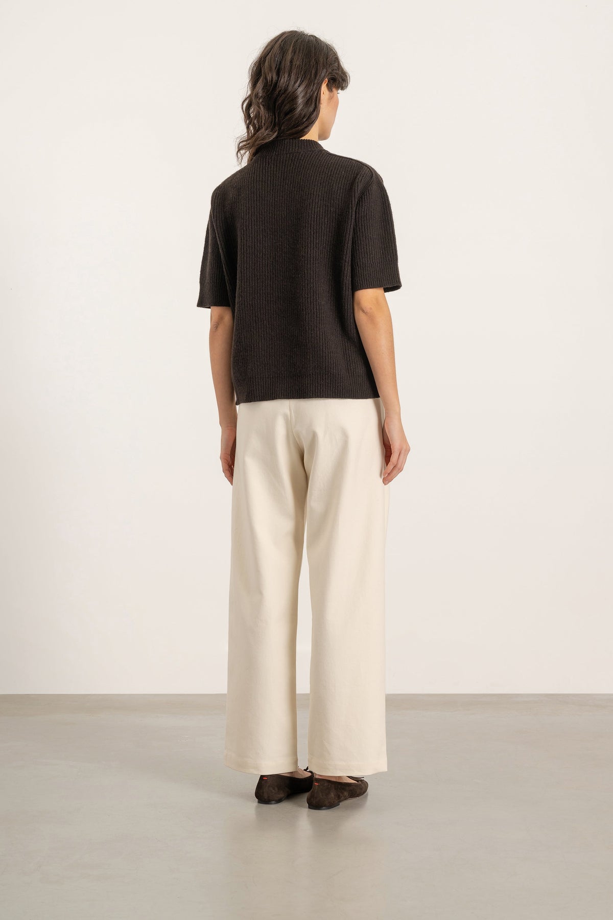 Pull Gaspard en laine et cachemire marron, vue de dos | Mardi Editions