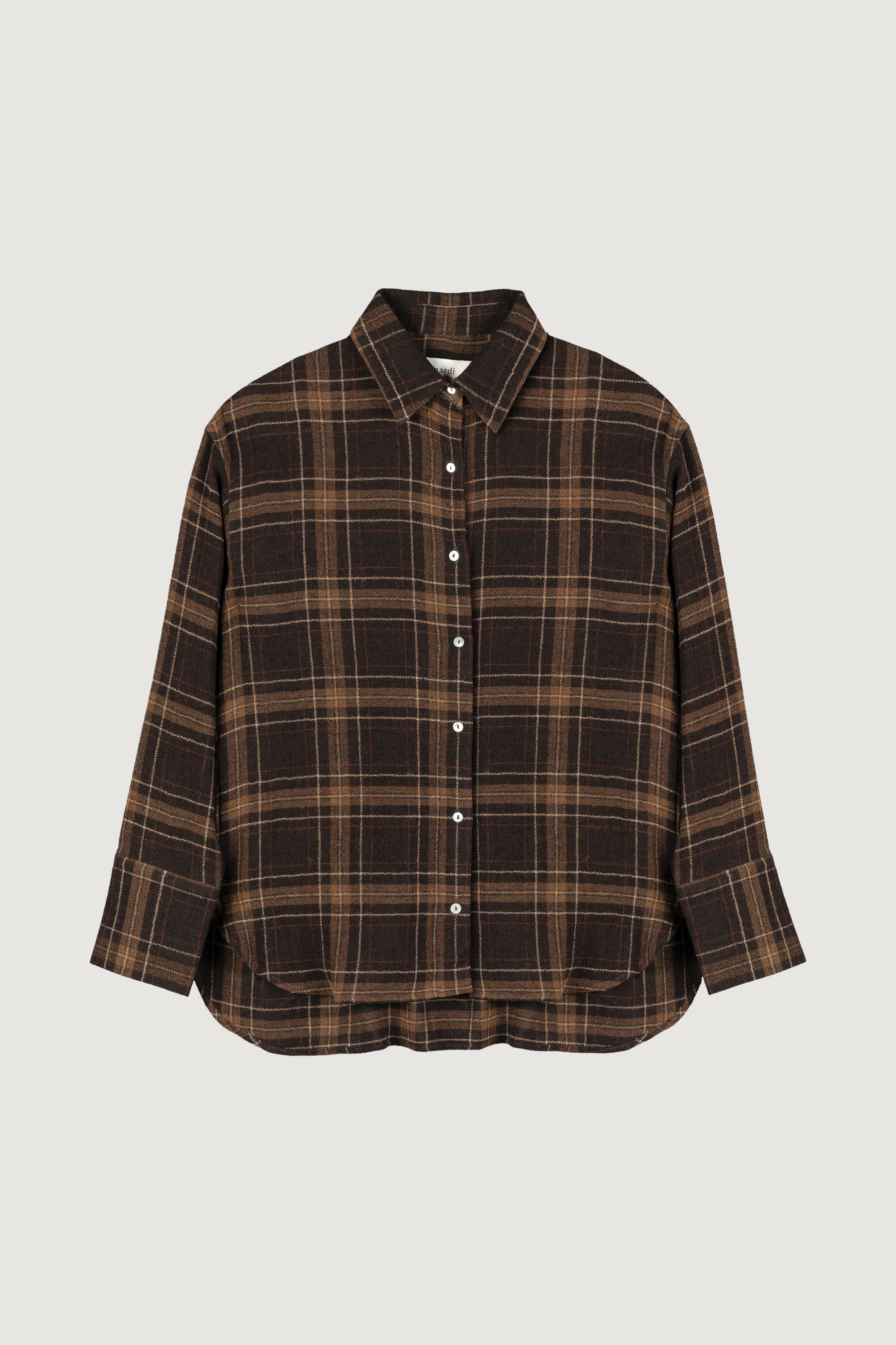 Chemise Victoria tartan marron, packshot