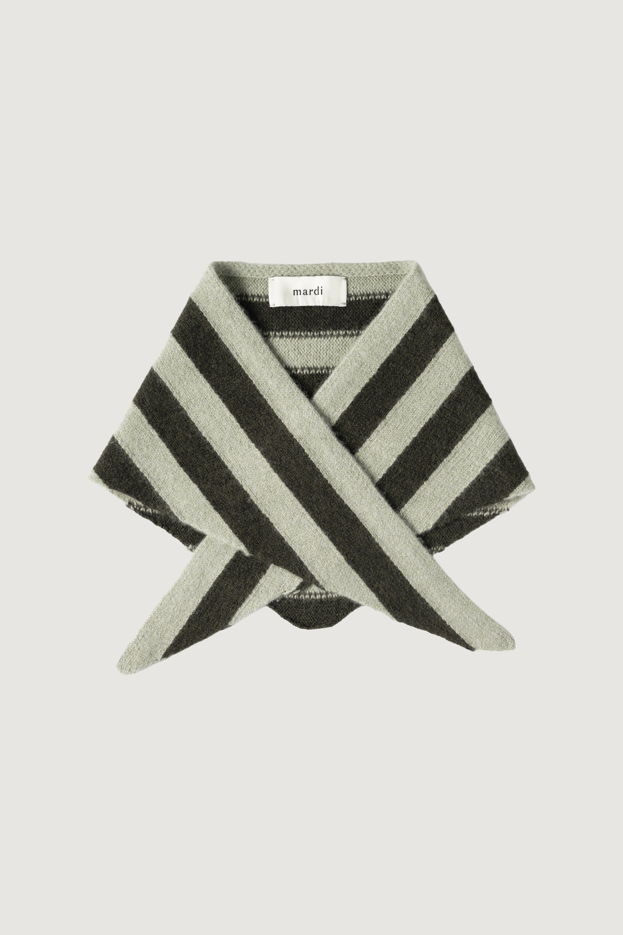 Mini bandana rayé kaki, packshot