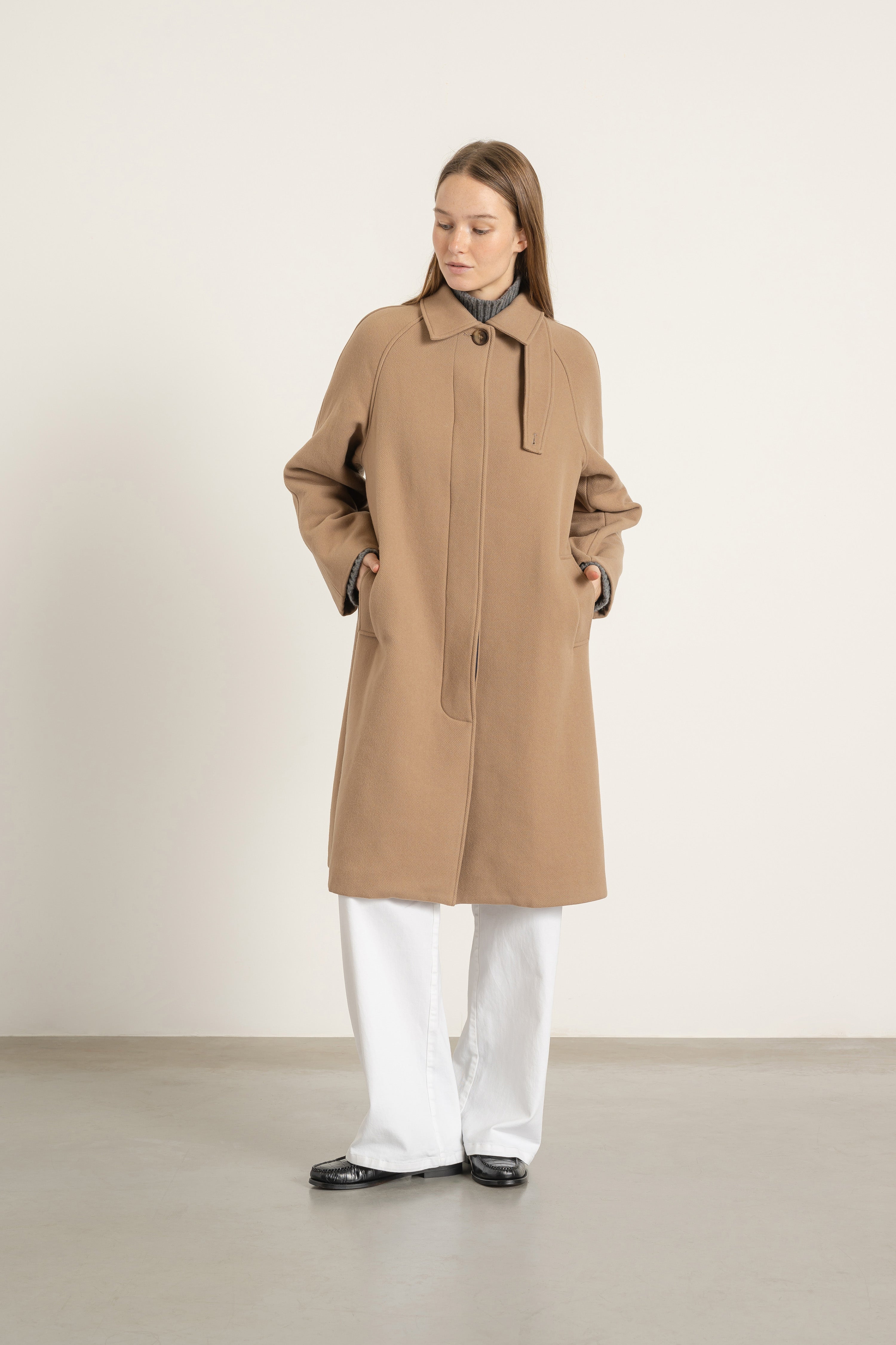 Manteau Paula en laine et cachemire camel | Mardi Editions