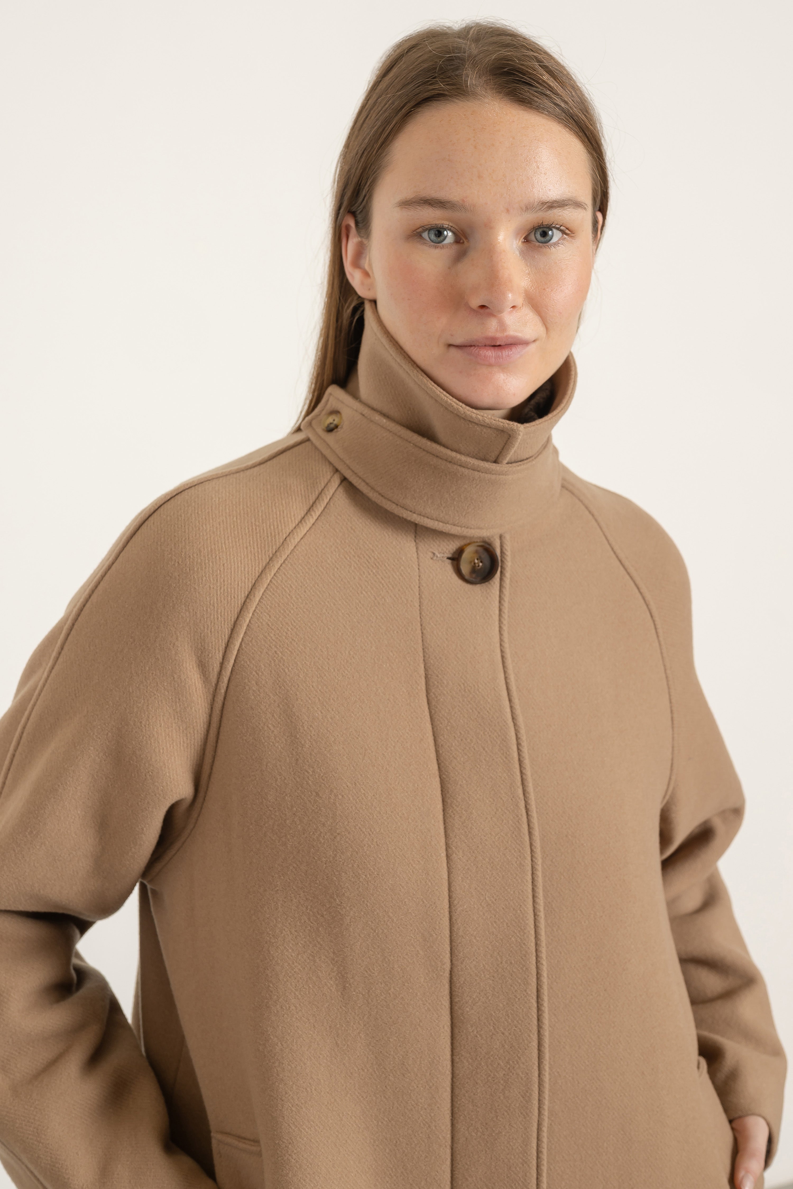 Manteau Paula en laine et cachemire camel | Mardi Editions