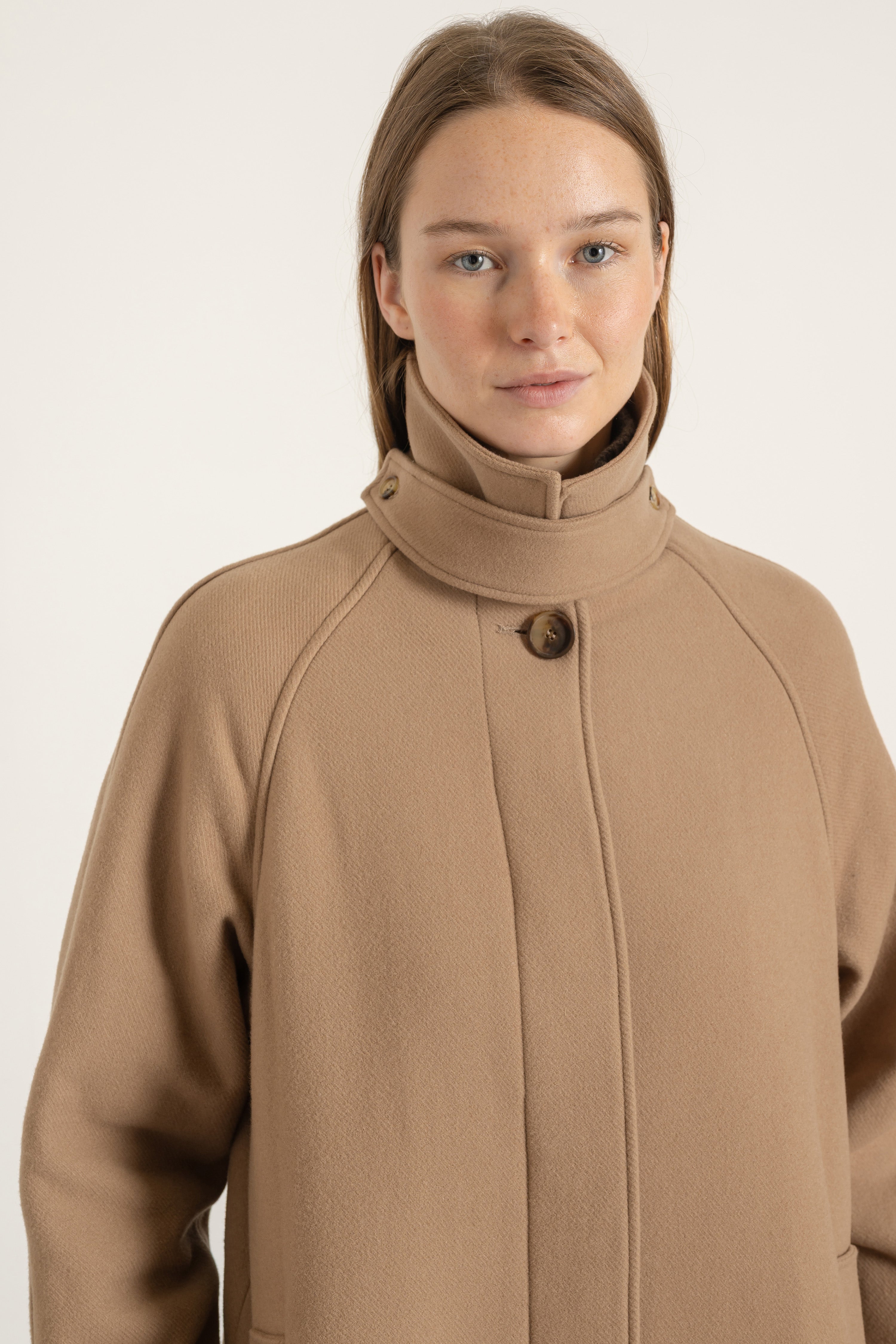 Manteau Paula en laine et cachemire camel | Mardi Editions