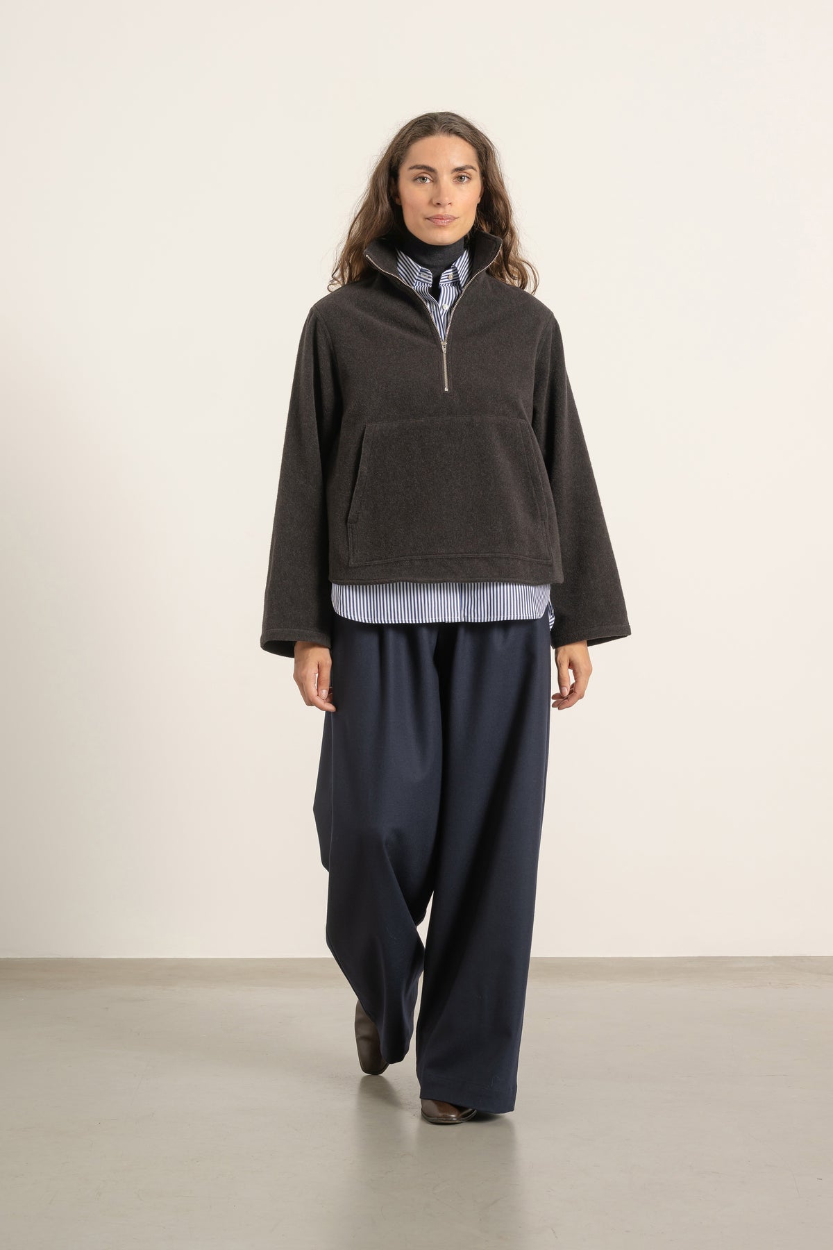 Sweat Simone en laine marron | Mardi Editions