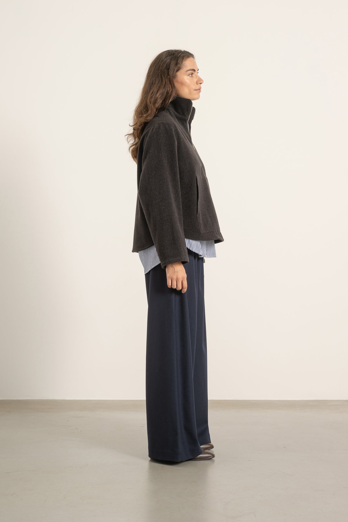 Sweat Simone en laine marron | Mardi Editions
