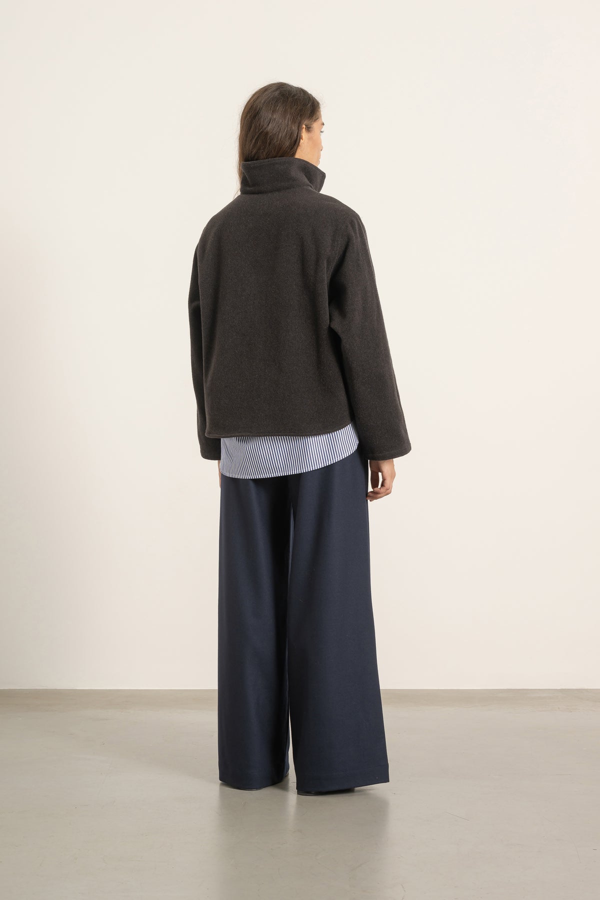 Sweat Simone en laine marron, vue de dos | Mardi Editions