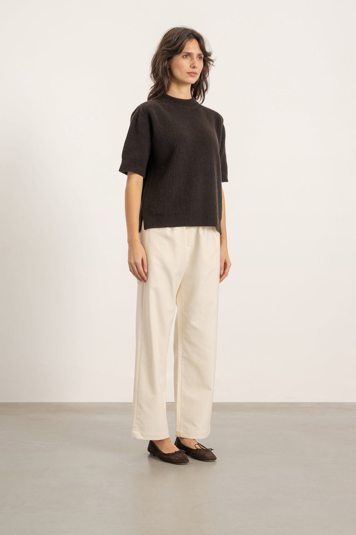 Pull Gaspard en laine et cachemire marron | Mardi Editions