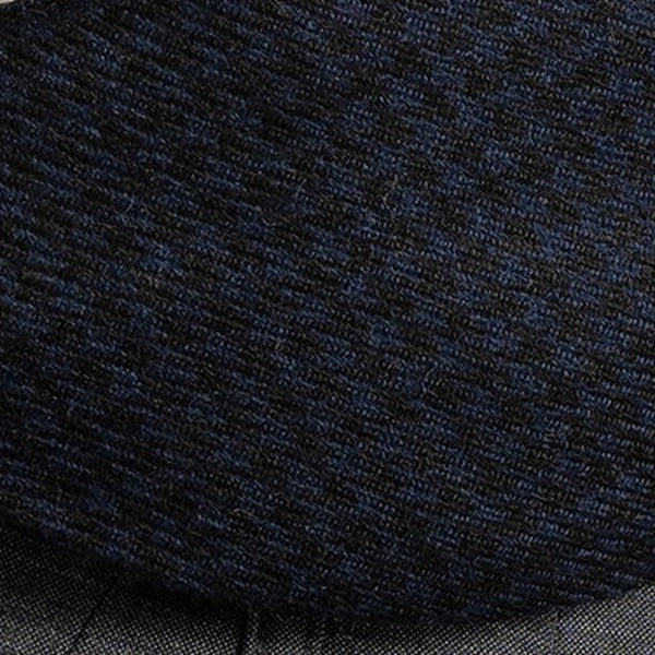 Détail matière pied-de-poule noir et bleu, Mardi