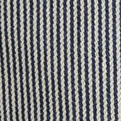 Swatch matière rayé bleu/blanc (macro)